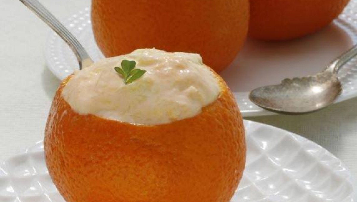 Crema helada de naranja