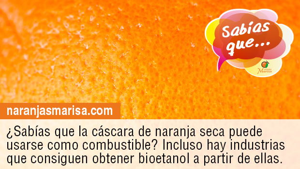 sabias que cáscara naranja usado como combustible naranjasmarisa