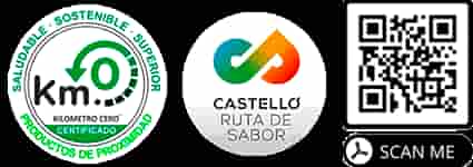 Logos certificados de calidad de Marisa, km 0, castellón ruta del sabor